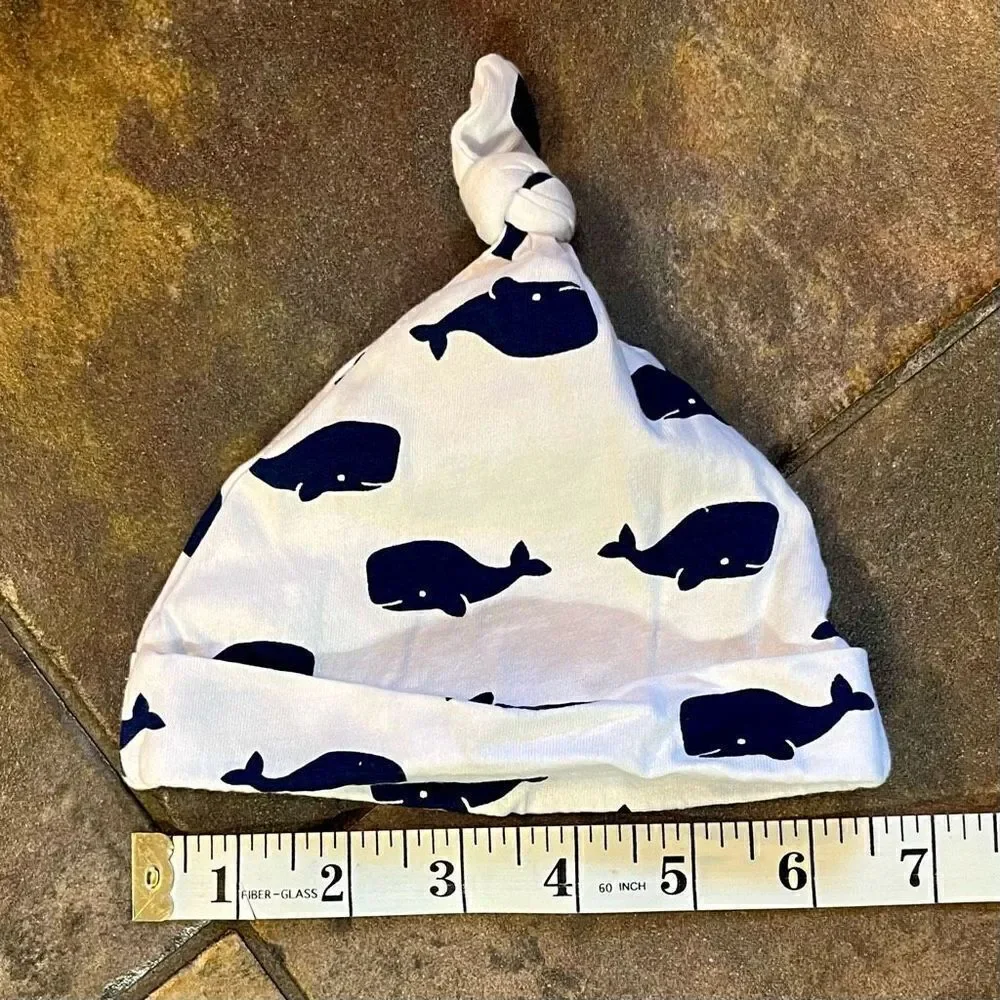 Mighty Goods Blue Whale Baby Knot Hat 9 months